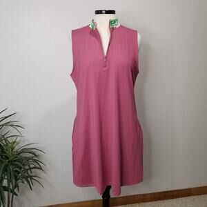 Tommy Bahama Golf Dress Womens XL NWT Sleeveless Floral Collar Quick Dry Pockets